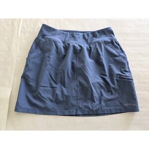 Orvis Women's Blue Athletic Skort S, Pockets, Elastic Waist, Hiking, Activewear